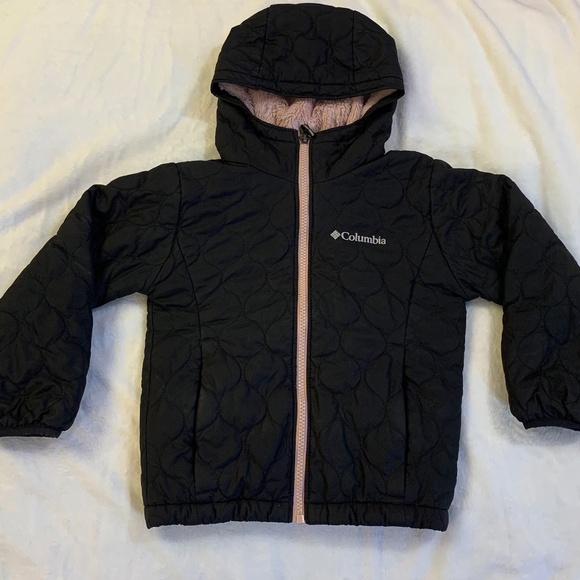 Columbia Bella Plush Jacket - Black/Pink - Youth Size XS